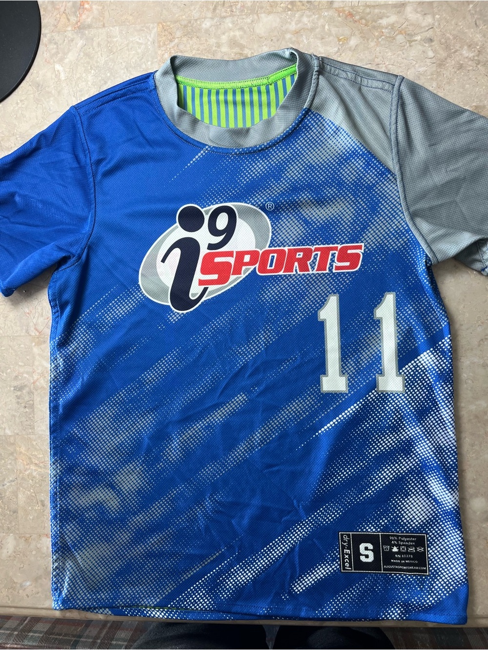 Augusta Sportswear Blue Athletic Jersey with #11